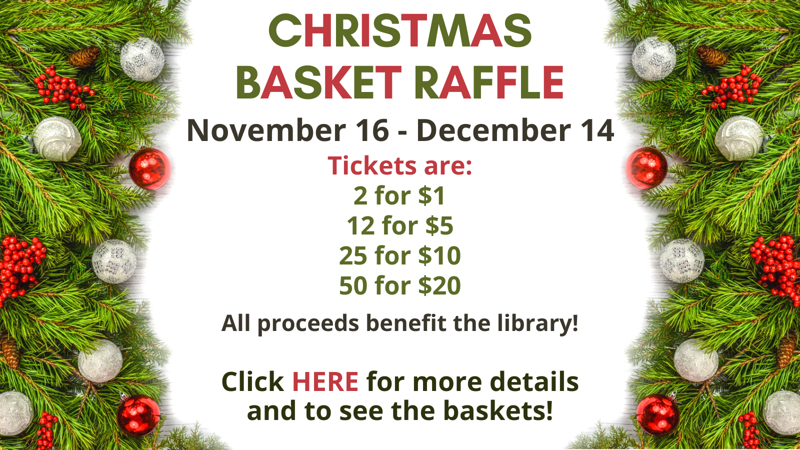 Over a dozen baskets and counting! Try your luck!